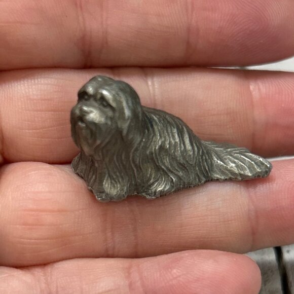 Vtg 1982 Rawcliffe Pewter Miniature Yorkshire Terrier Dog Figurine P Davis - Picture 5 of 8